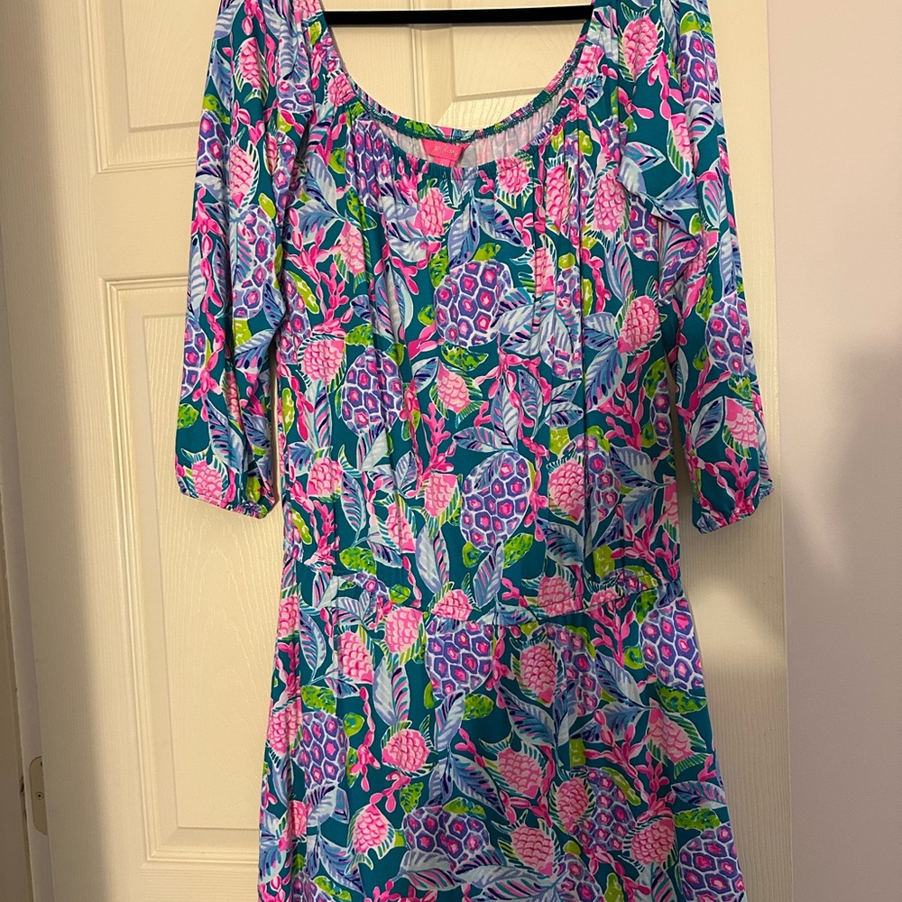 Lilly Pulitzer Pink and Blue Floral Dress